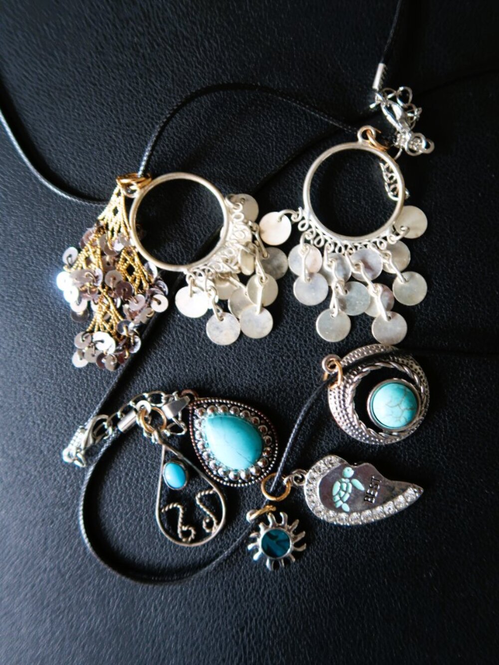 8 Boho Pendant Power Pack Turquoise Teardrops Moons Turtles Serious Maker Supply